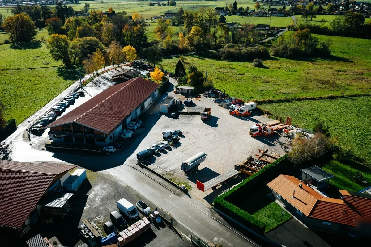 Vue aérienne du site d’exploitation d’Arenthon